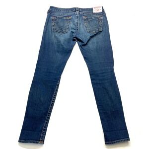 True Religion Jeans Women's 29 Blue Denim Cotton 5-Pockets Skinny Leg Zip Fly
